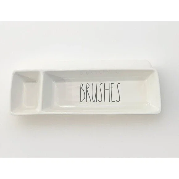 RAE DUNN BRUSHES HOLDER ORGANIZER Container Paint Brush Tray Brushes - Picture 2 of 6